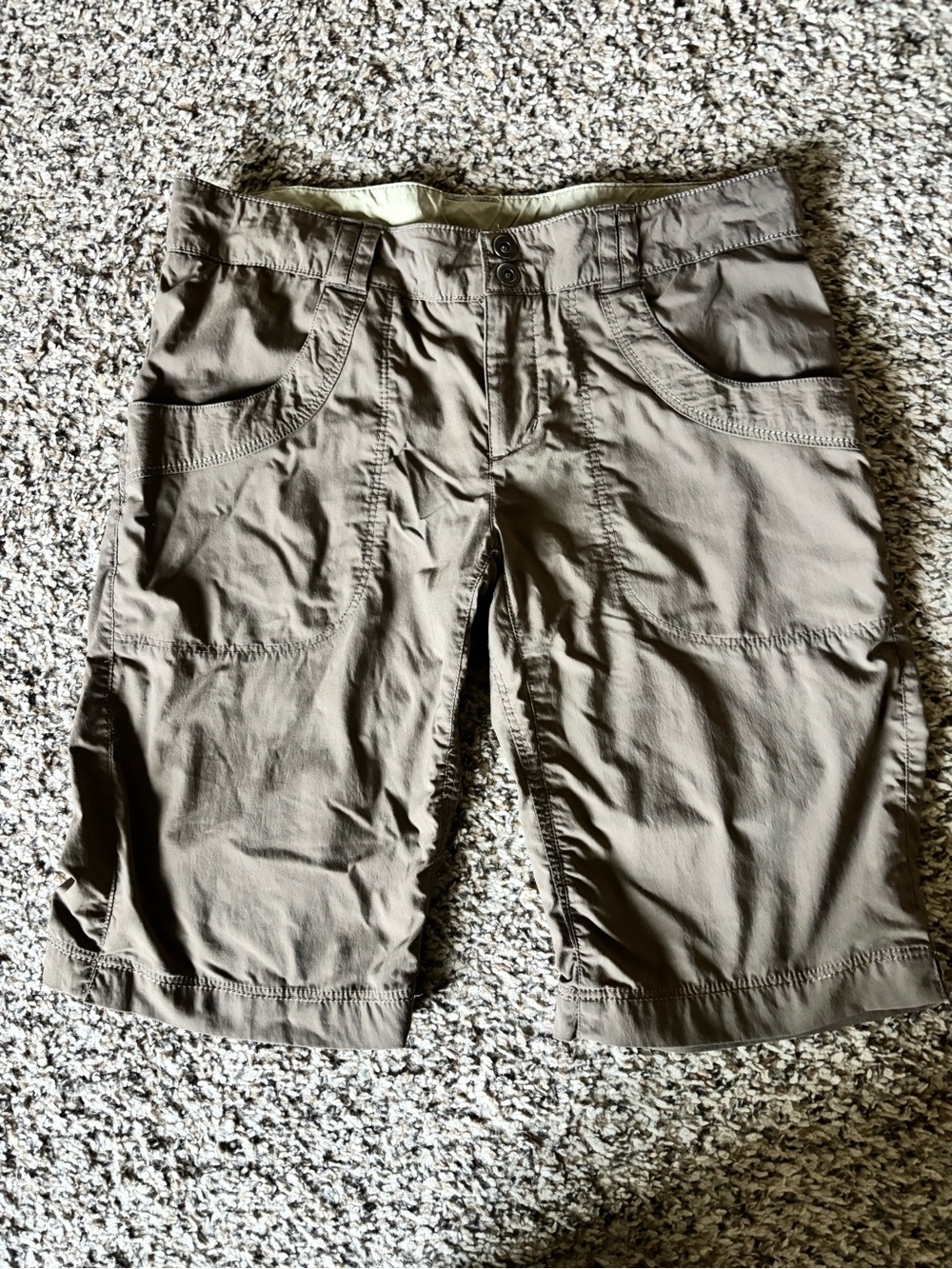 REI women’s Olive Brown Cargo Shorts